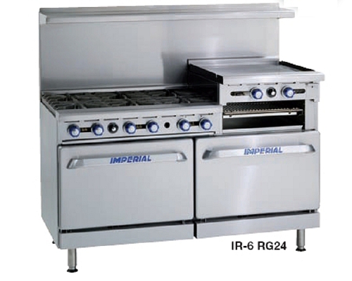 Imperial Gas 6 Burner Open Top Range Oven IR6RG24